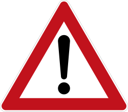 Verkehrszeichen 101 Gefahrstelle