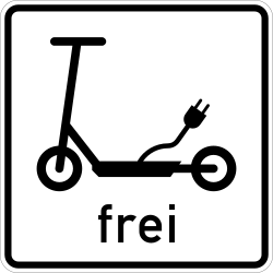Verkehrszeichen 1022: Elektrokleinstfahrzeuge frei