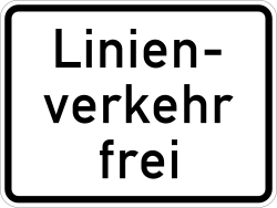 Verkehrszeichen 1026: Linienverkehr frei
