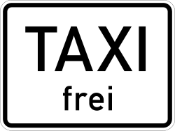 Verkehrszeichen 1026: Taxi frei