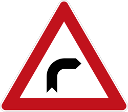Verkehrszeichen 103: Kurve (rechts)