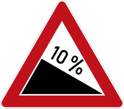 Verkehrszeichen 108: Gefälle
