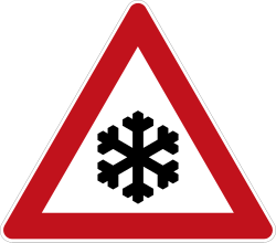 Verkehrszeichen 113: Schnee- oder Eisglätte