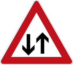 Verkehrszeichen 125: Gegenverkehr