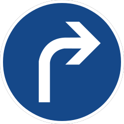 Verkehrszeichen 209: Vorgeschriebene Fahrtrichtung