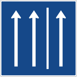 Verkehrszeichen 223.1: Seitenstreifen befahren