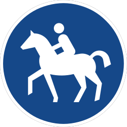 Verkehrszeichen 238: Reitweg