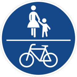 Verkehrszeichen 240: Gemeinsamer Geh- und Radweg