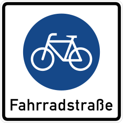 Verkehrszeichen 244.1: Beginn einer Fahrradstraße