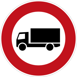 Verkehrszeichen 253: Verbot für Kraftfahrzeuge über 3,5 t