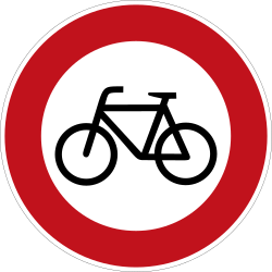 Verkehrszeichen 254: Verbot für Radfahrer