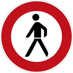 Verkehrszeichen 259: Verbot für Fußgänger