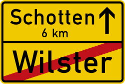 Verkehrszeichen 311: Ortstafel Rückseite