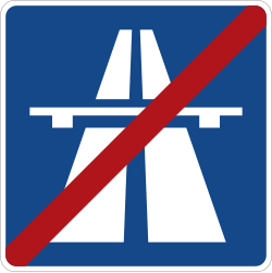 Verkehrszeichen 330.2: Ende der Autobahn