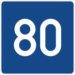 Verkehrszeichen 380: Richtgeschwindigkeit