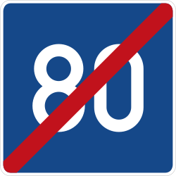 Verkehrszeichen 381: Ende der Richtgeschwindigkeit