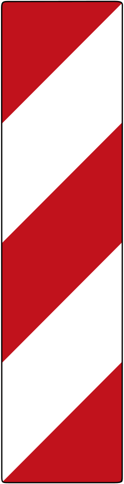 Verkehrszeichen 605 Absperrbake