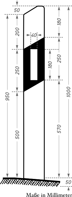 Verkehrszeichen 620: Leitpfosten