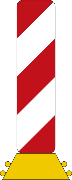 Verkehrszeichen 628: Leitschwelle